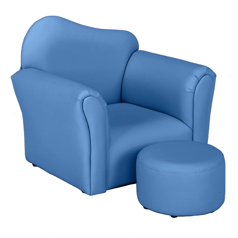 Kids Sofa with Ottoman PVC Leather Toddler Chair V428