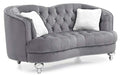 Gray Velvet Loveseat N9657