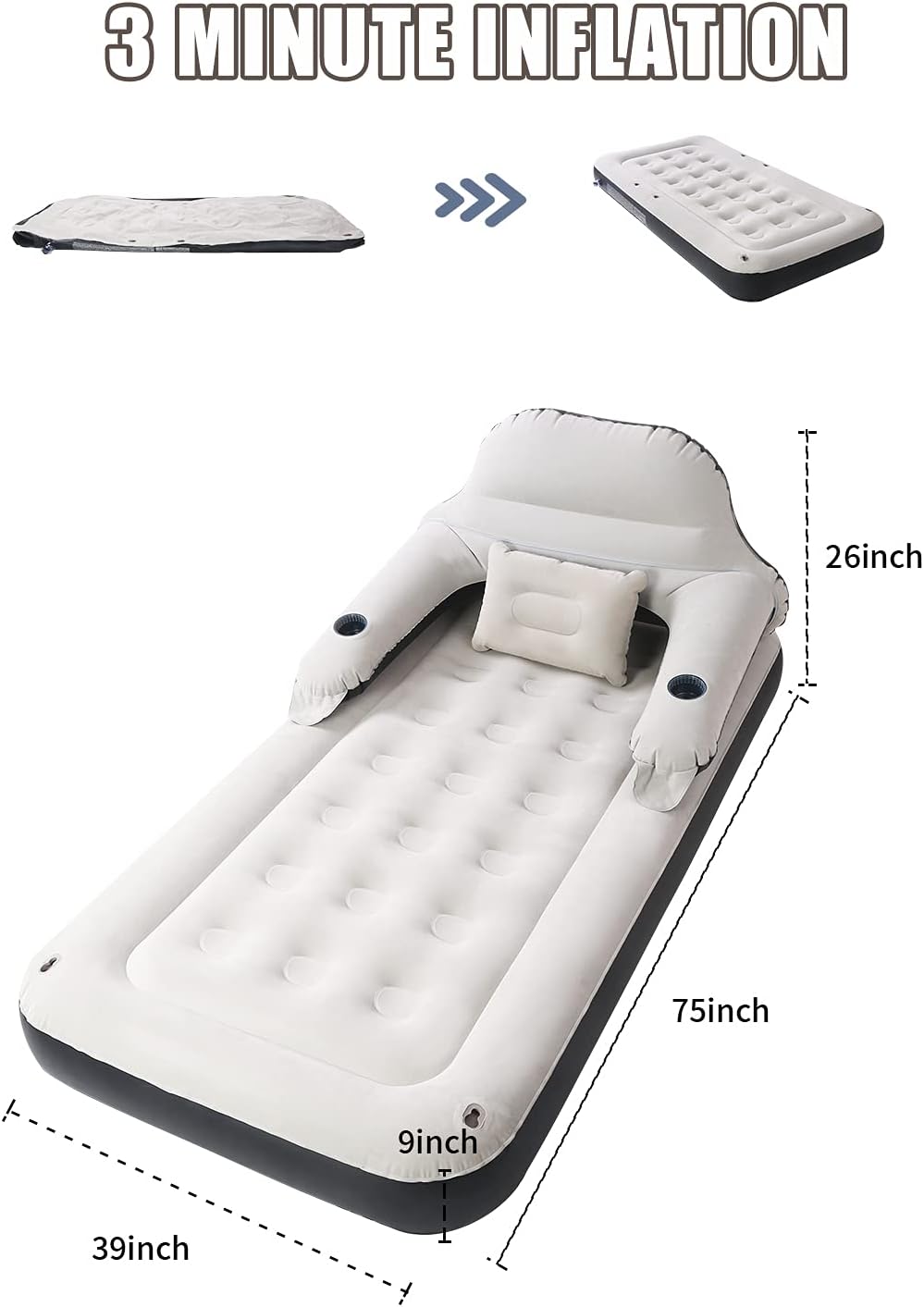 Twin Air Mattress with Soft Backrest Patch Kit M134580