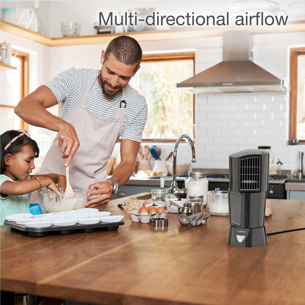 Black 3-Speed Oscillating Table Fan B81511