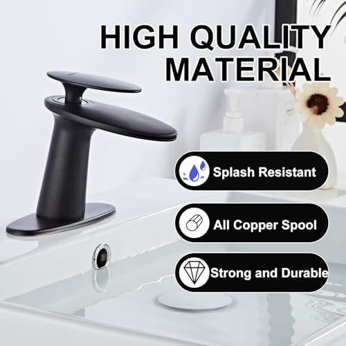 Chrome Single Handle Brass Bathroom Faucet with Pop Up Drain S179