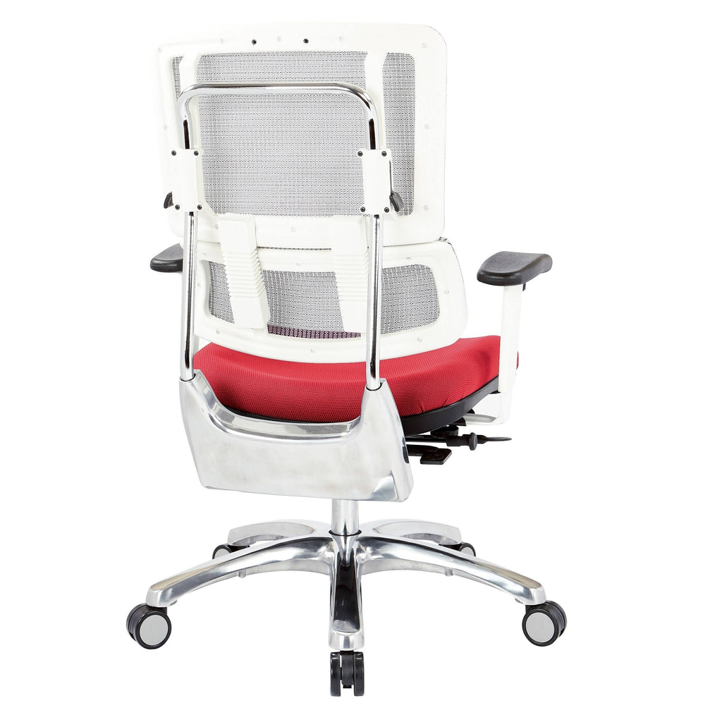 White Vertical Mesh Chair U207891
