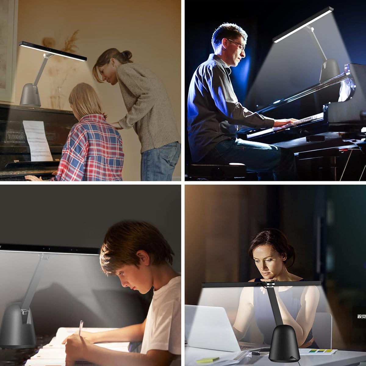 Piano Light with Auto-Dimming LED Lamp J729