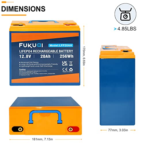 12V 20Ah LiFePO4 Lithium Battery Z85050