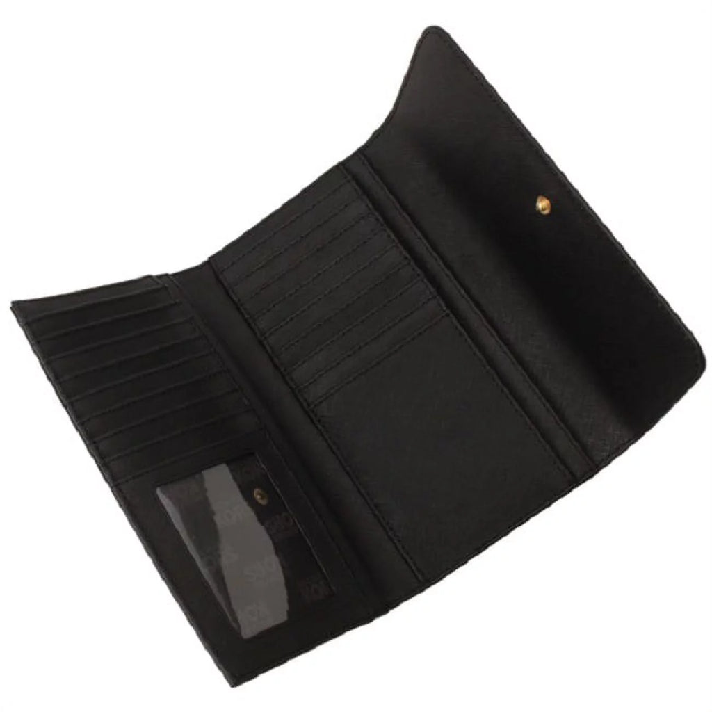 Black Trifold Leather Wallet F7353