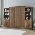 Queen Size Murphy Bed with Storage Shelf Gray B673