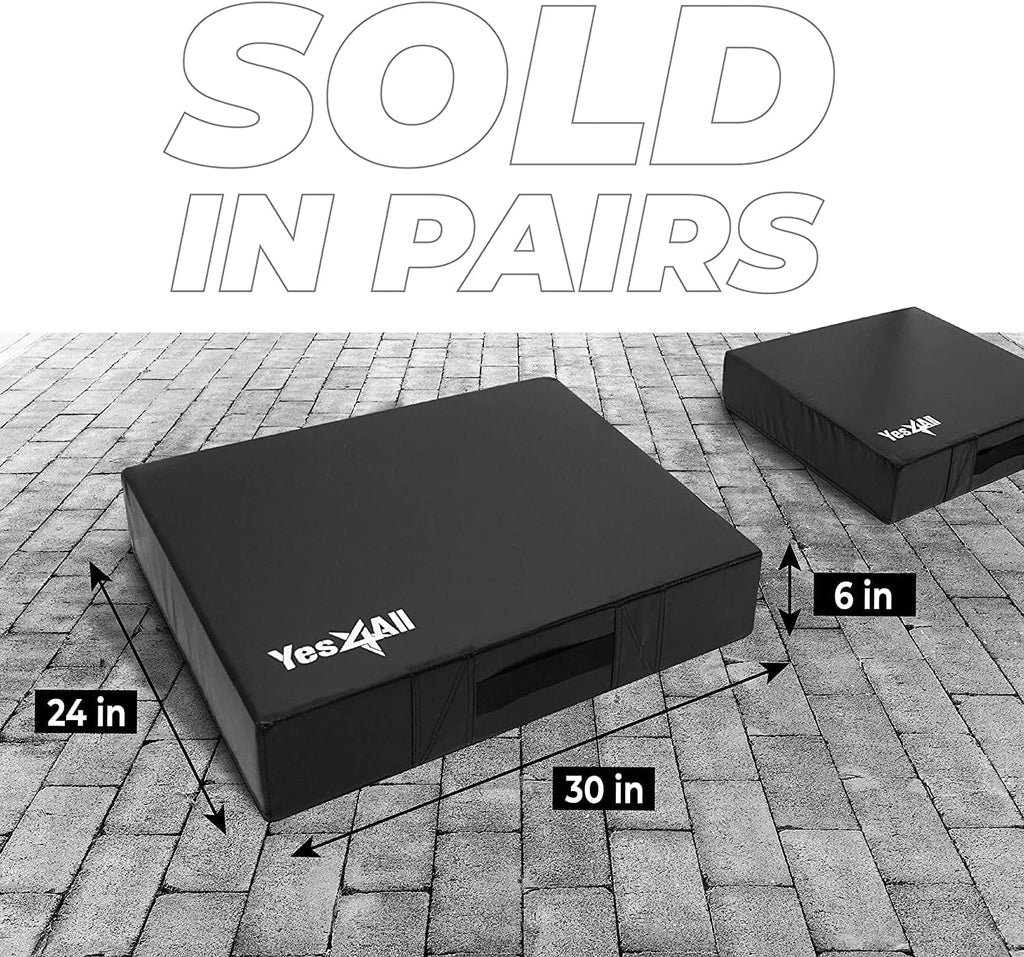 Black Weightlifting Drop Pads Pair C73516