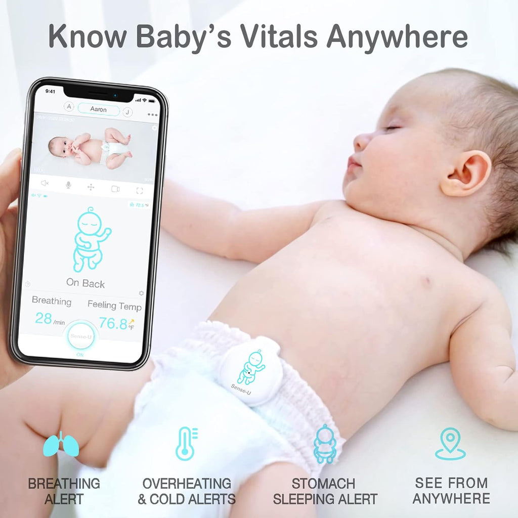 Green Video Baby Monitor with Breathing and Movement Sensor C241