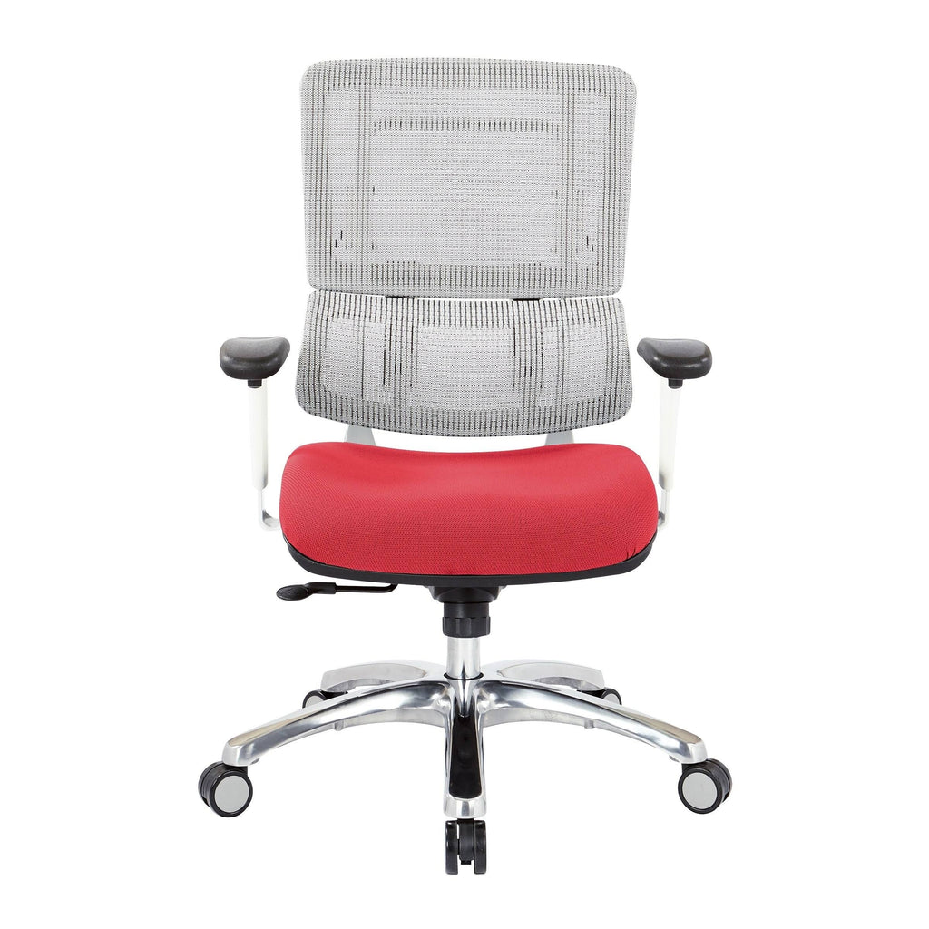 White Vertical Mesh Chair U207891