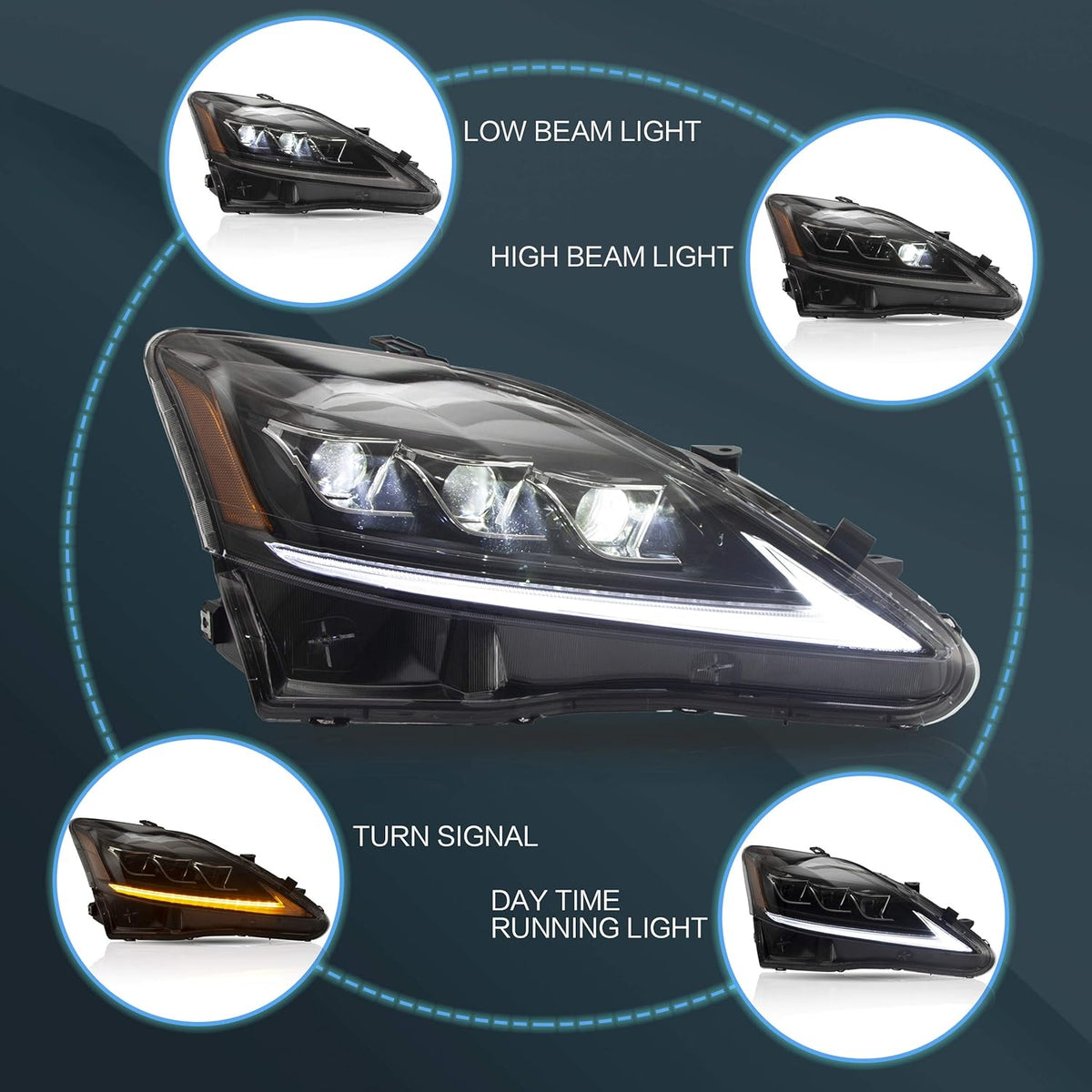 Headlight Assembly for Lexus IS250 IS350 IS F SEDAN C CF K680