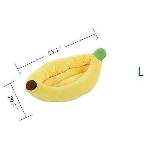 Banana Shape Washable Dog Bed with Removable Cushion H846