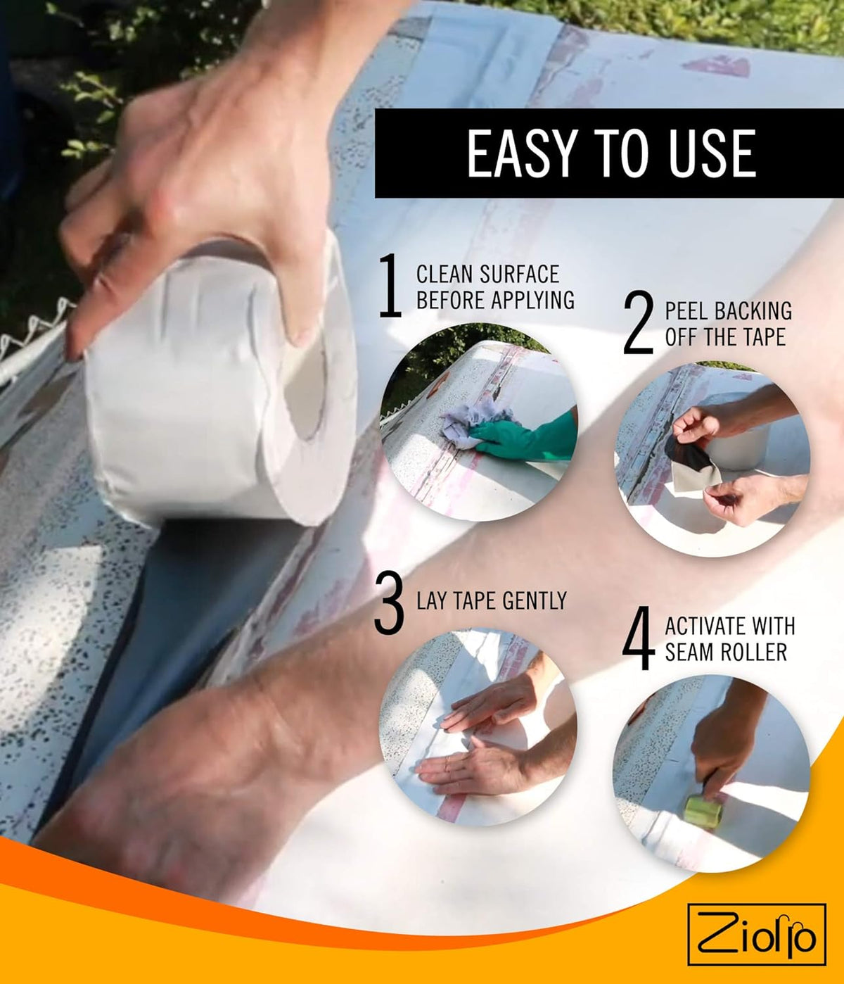 RV Flex Repair Tape Kit with Butyl Sealant Y755