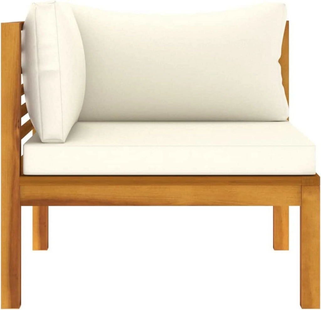 Acacia Wood Patio Chairs with Tea Table and Cushions Z628