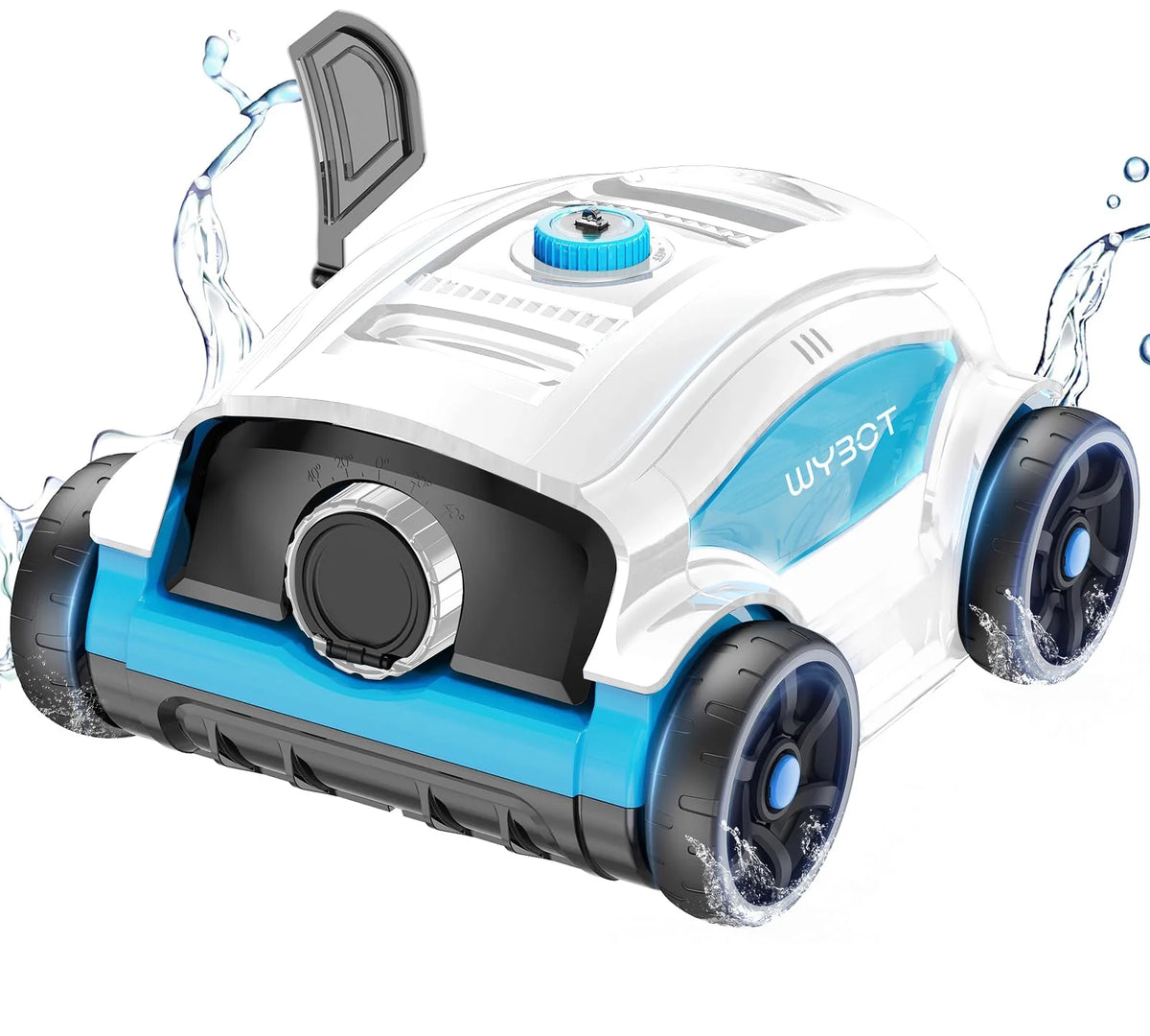 Cordless Robotic Pool Cleaner 45W 130Mins Black and Blue B61342