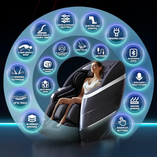 4D Full Body Massage Chair with Zero Gravity Recliner G38052