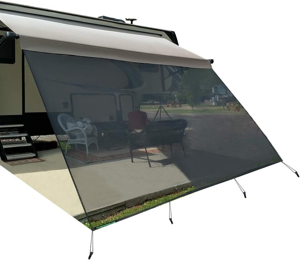 Navy Blue RV Awning Sunshade Screen W60921