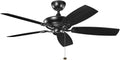 52-Inch Satin Black Patio Fan G480900