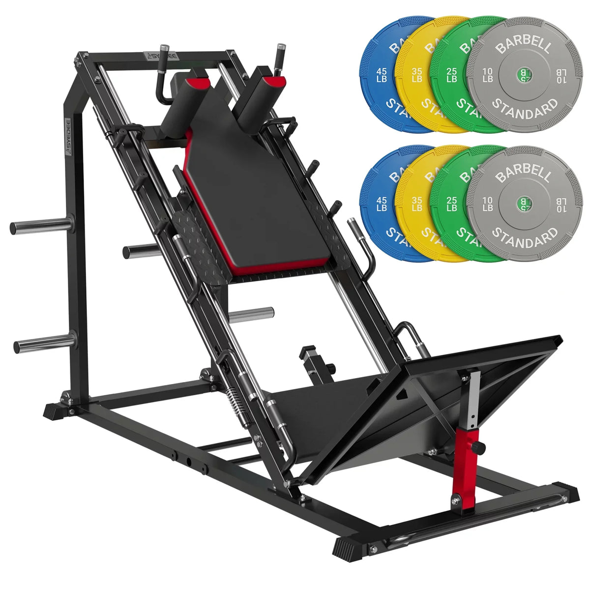 Leg Press Hack Squat Machine with Weight Storage D11952