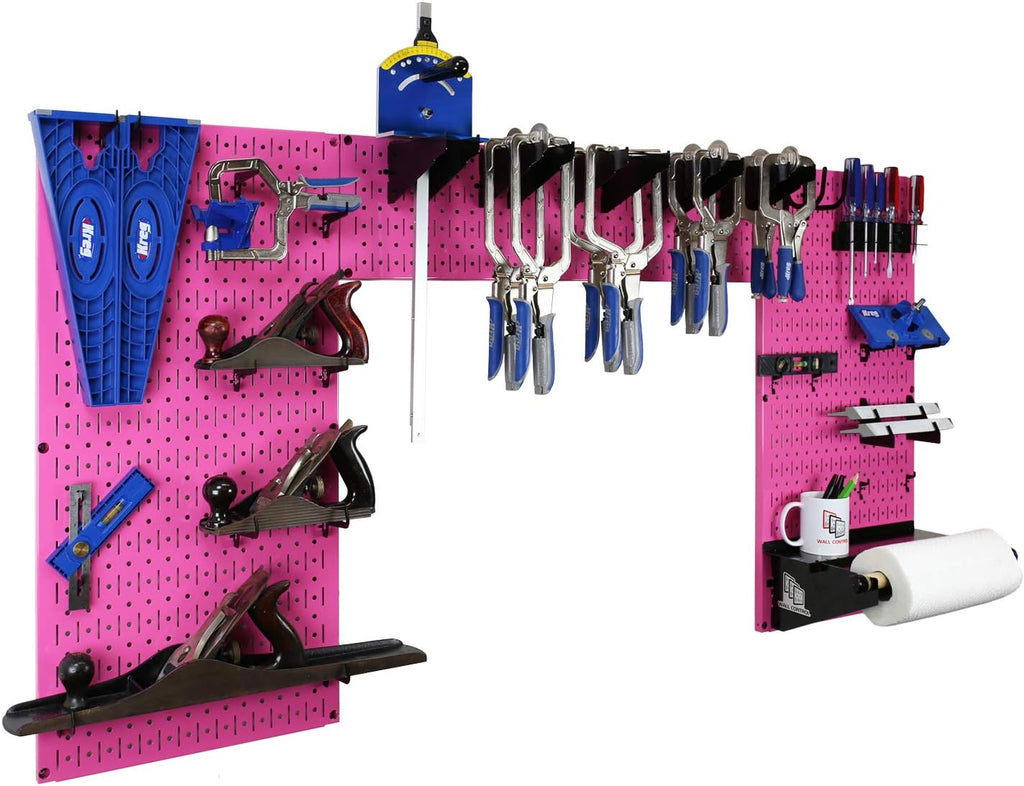 Purple Pegboard Woodworking Tool Storage Organizer Kit Y435