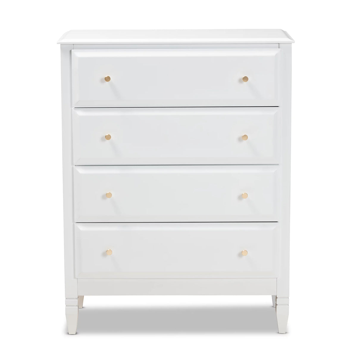 White 4-Drawer Wood Bedroom Chest B97453