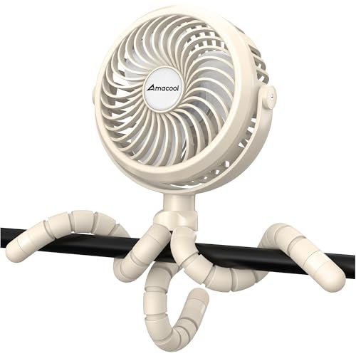 Battery Operated Stroller Fan Clip On Fan 3 Speeds Black D792158