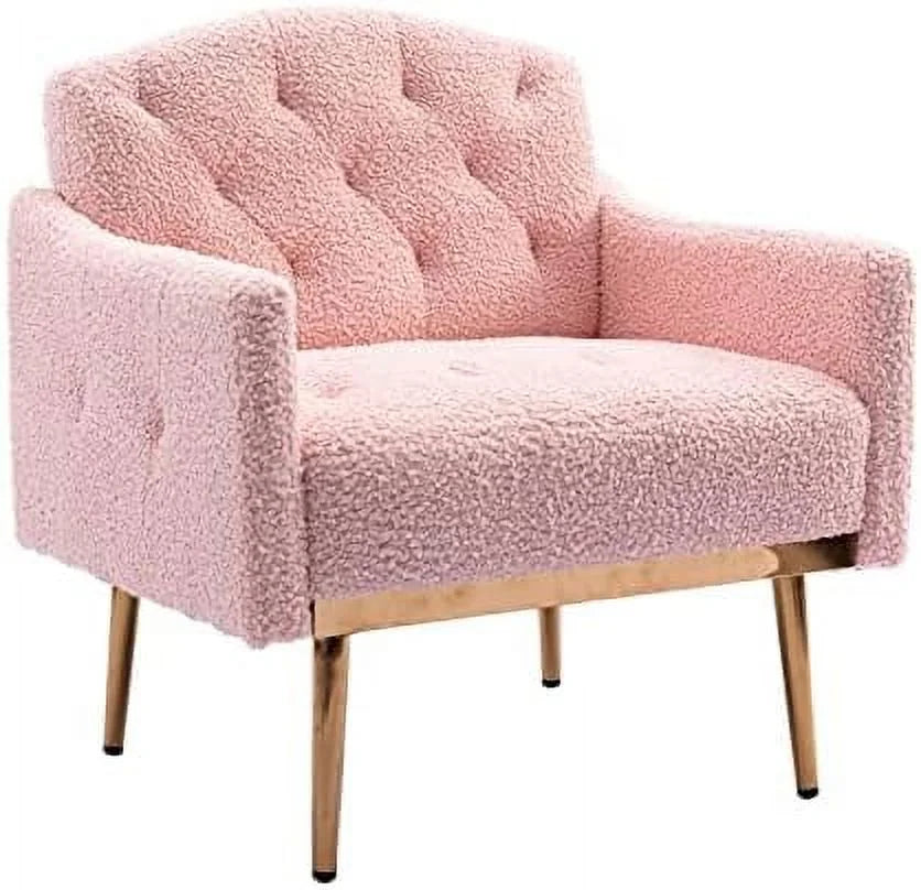 Gray Upholstered Accent Chair with Metal Legs J191187