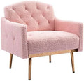 Gray Upholstered Accent Chair with Metal Legs J191187