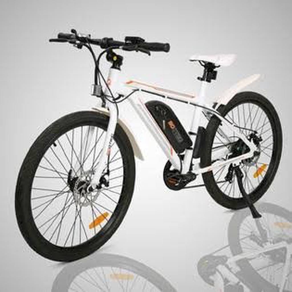 26" 36V 350W Electric City Bicycle Black/White O6397