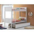 White Solid Wood Twin over Twin Bunk Bed Y986829
