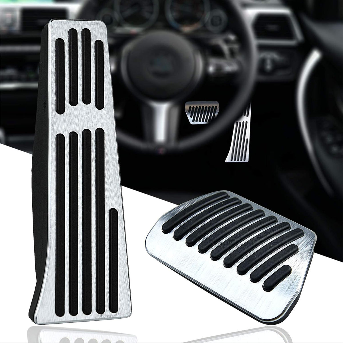 Non-Slip Aluminum Gas Brake Pedal Covers, 2Pcs H314135
