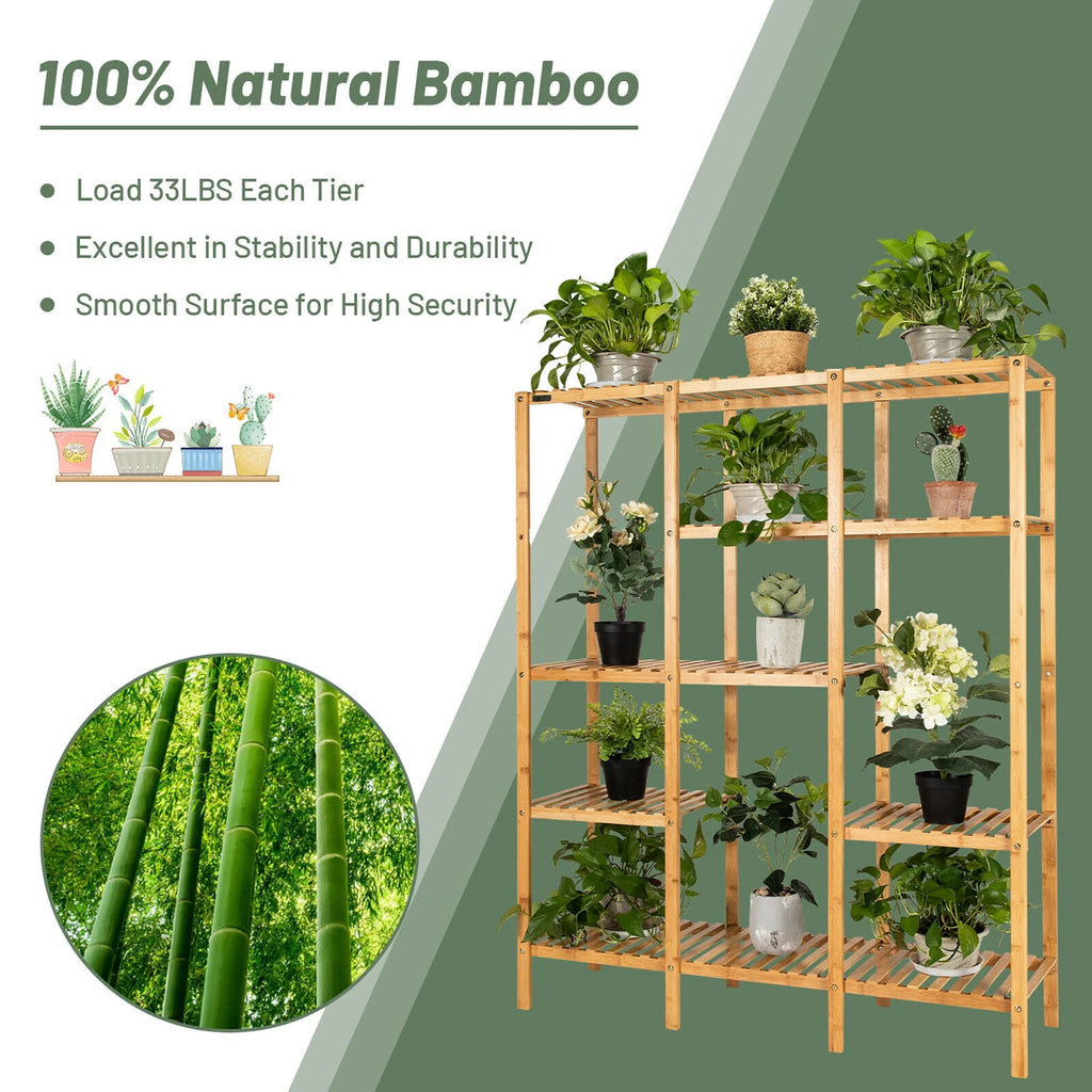Bamboo Storage Organizer Rack Y19285
