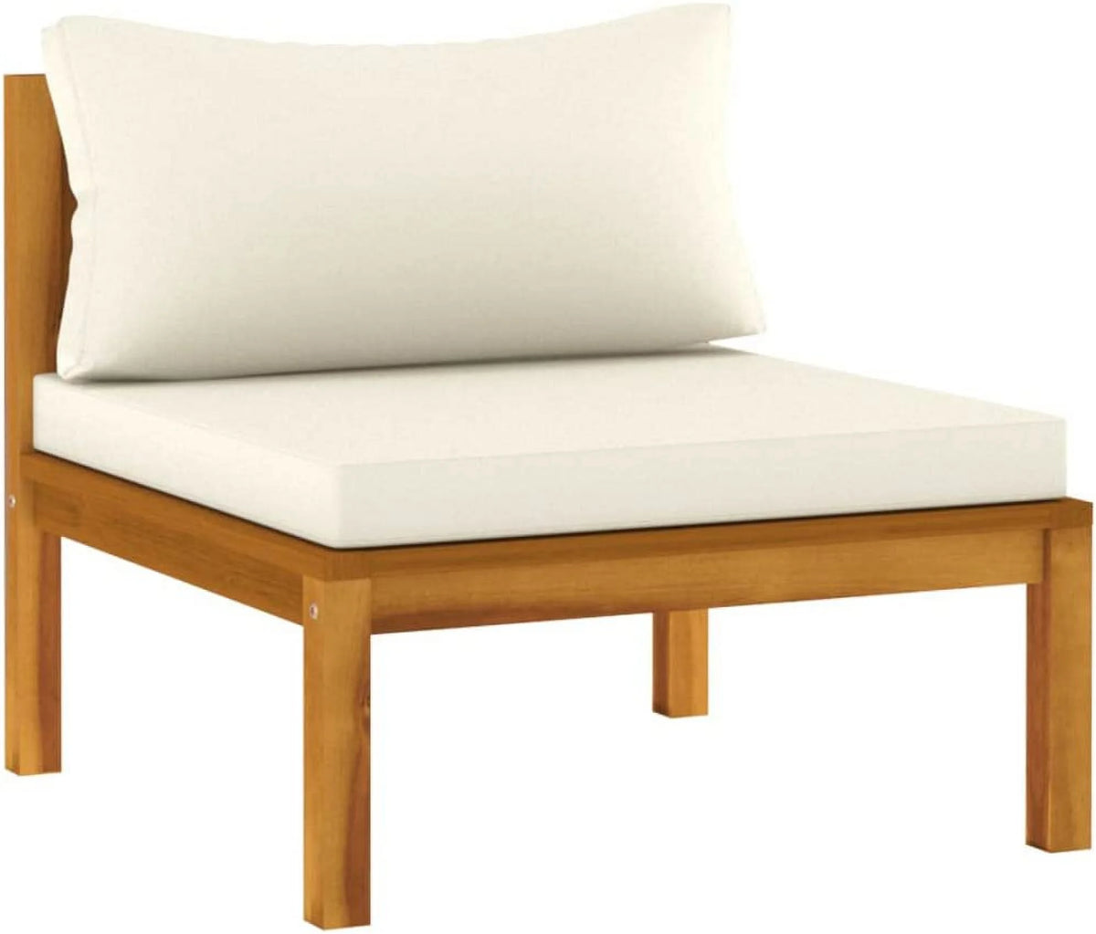 Acacia Wood Patio Chairs with Tea Table and Cushions Z628