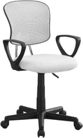 White Black Mesh Ergonomic Swivel Office Chair D136