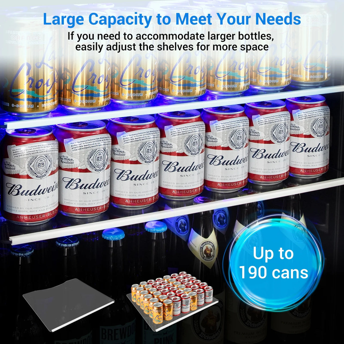 24 inch 140 Can Beverage Refrigerator Cooler Q570