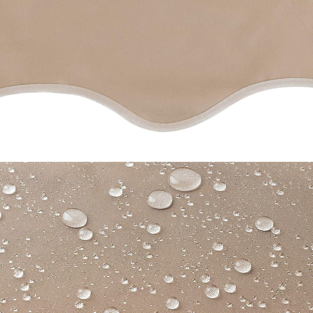 Khaki Retractable Patio Awning with Hand Crank M44077
