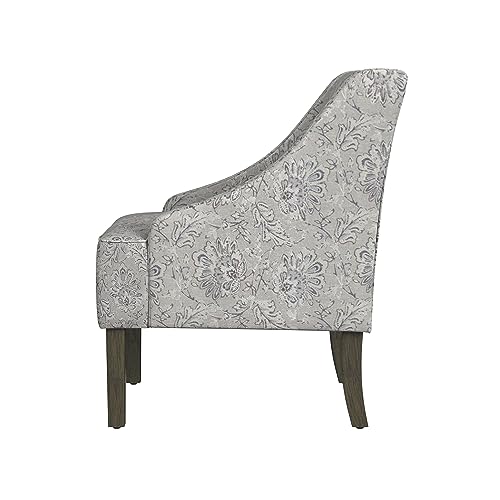 Velvet Swoop Arm Accent Chair Suri Blue M78131