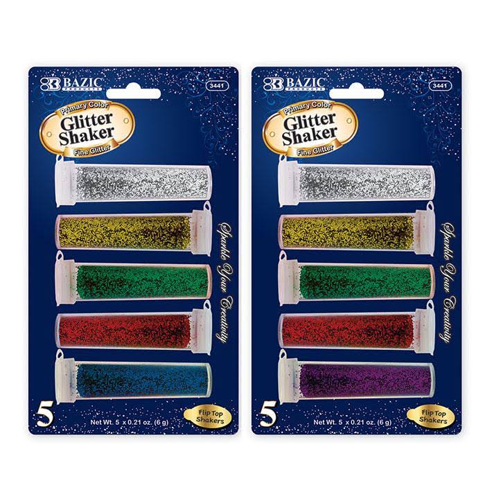 5 Primary Color Glitter Shaker H147180