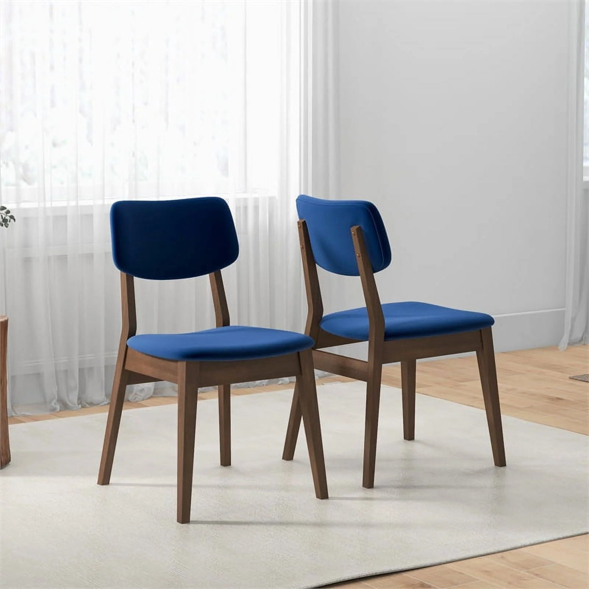 Blue Velvet Dining Chair Set of 2 T2057