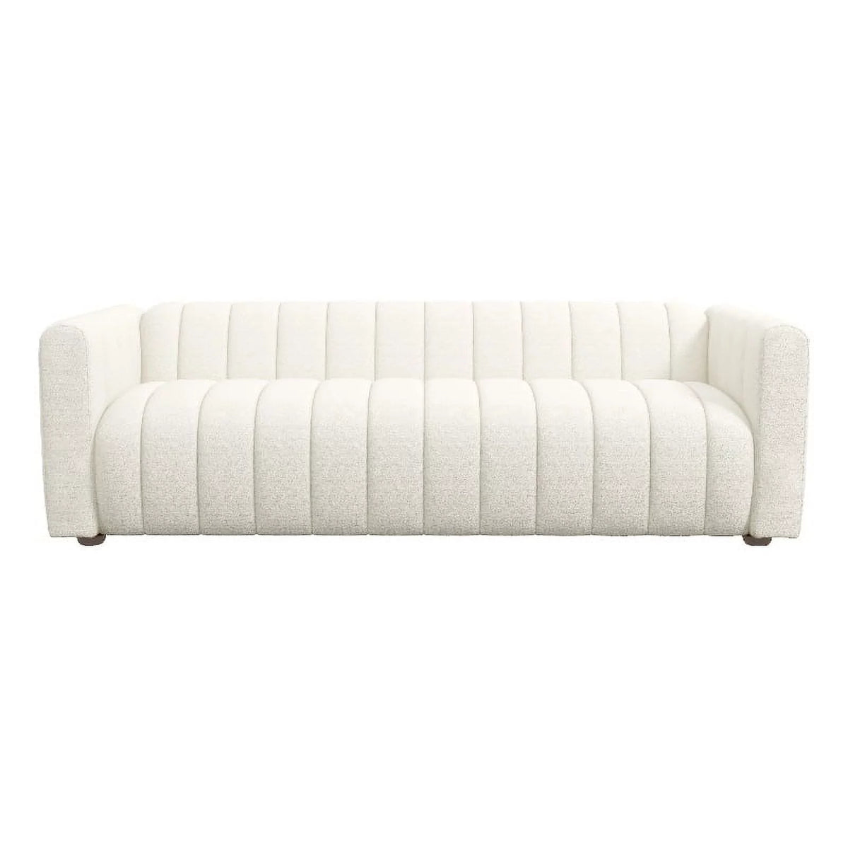 Cream Boucle Fabric Couch Q365026