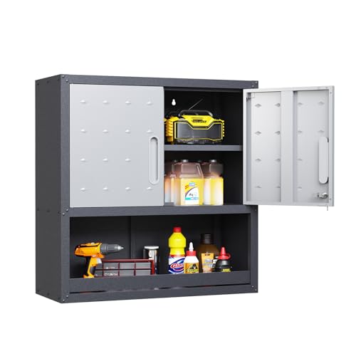 Heavy Duty Steel Wall Cabinet with 2 Doors and Adjustable Shelves S7025