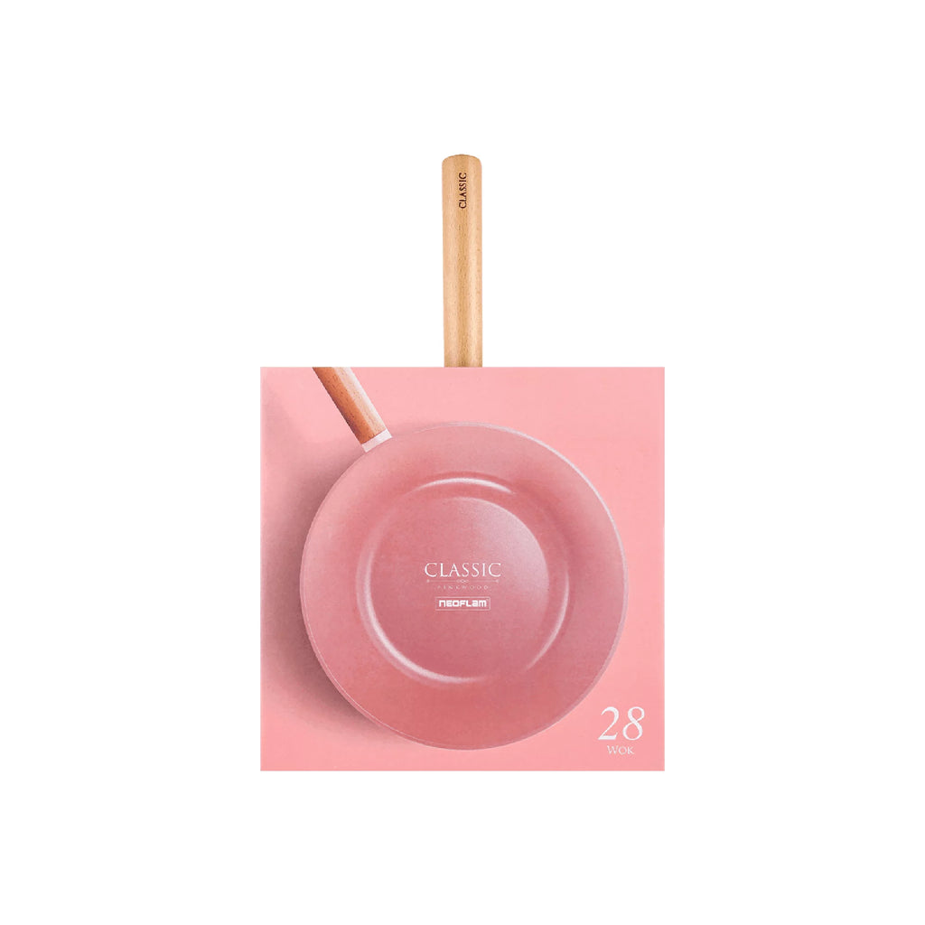 11" Nonstick Pink Wok with Wood Handle U693