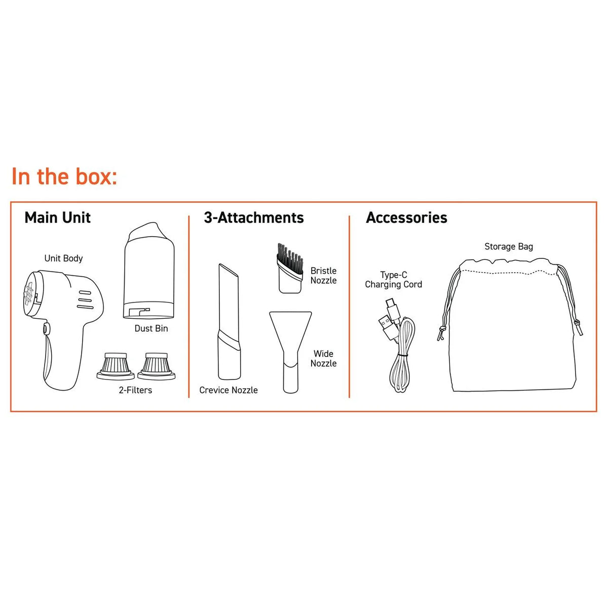 Rechargeable Cordless Handheld Vacuum with Accessories T1991