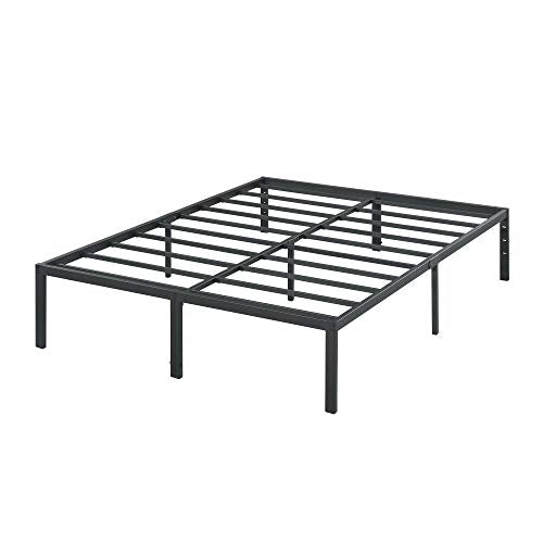 18 Inch Heavy Duty Steel Slat Anti-Slip Platform Bed Frame, Black, Full Size R83029