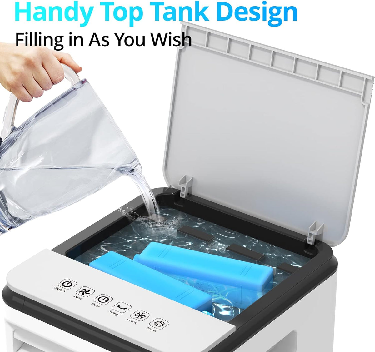3-IN-1 Portable Air Conditioner Windowless Air Cooling Fan with LED Display Z932675