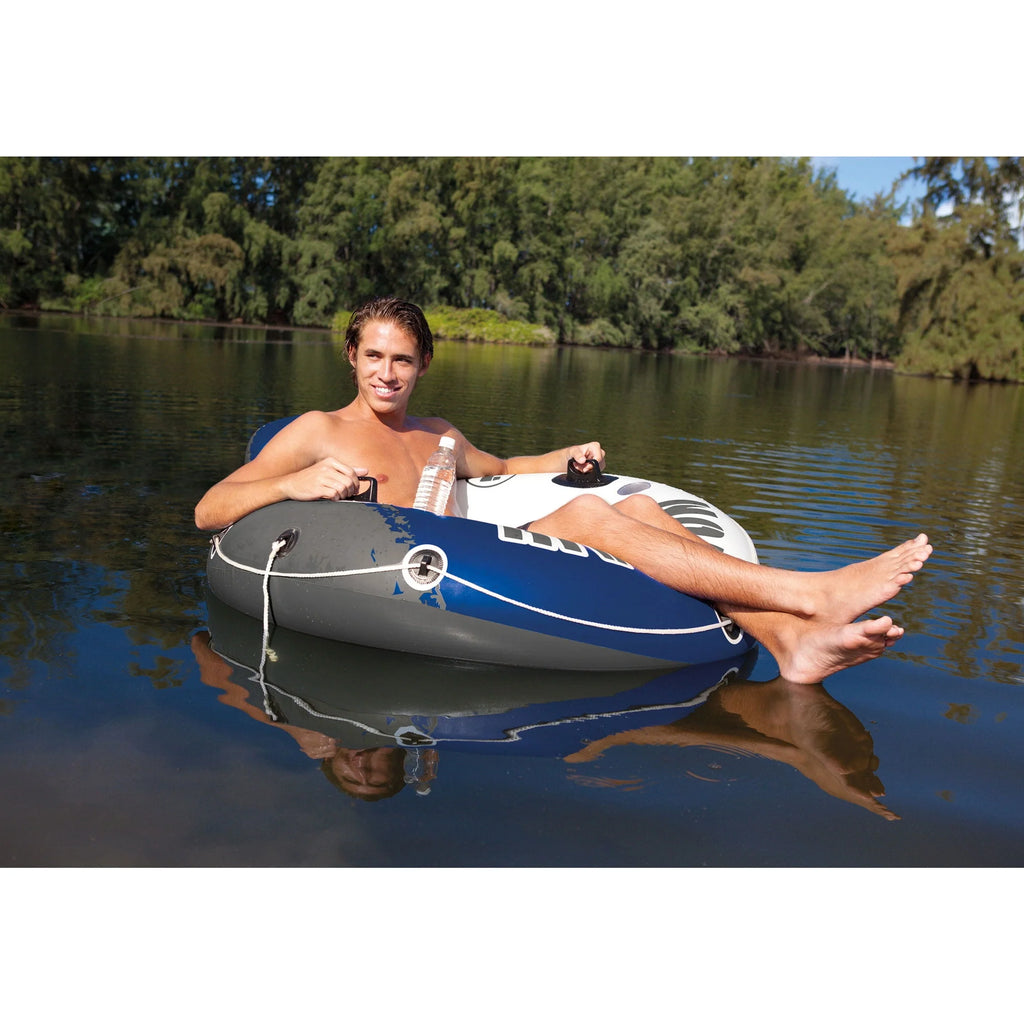 Compact Inflatable 3 Person Raft with Pump & Oars & 1 Person Tube F238
