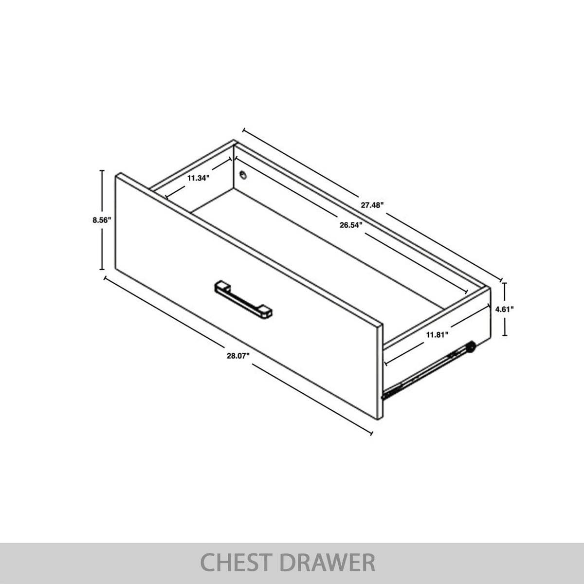 Rustic 4 Drawer Wooden Dresser R740