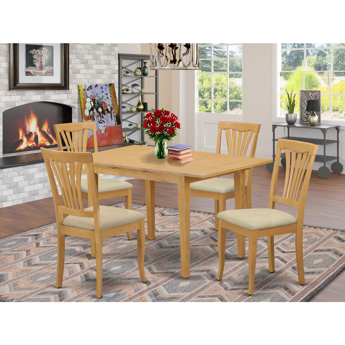 5 Pc Dinette Set Table and 4 Chairs F20963