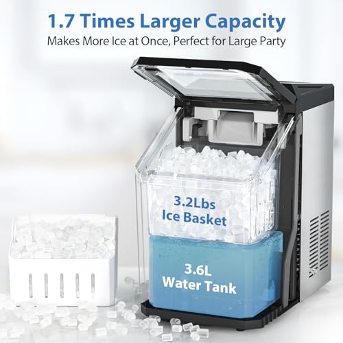 Silver Nugget Ice Maker Countertop, 55lbs/Day, Self-Cleaning K5404