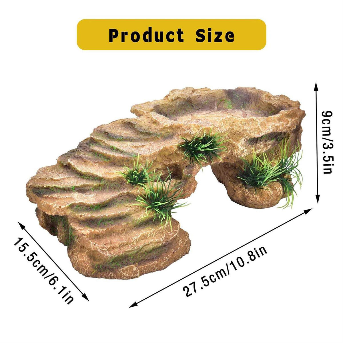 Resin Turtle Basking Platform Aquarium Decorations U626