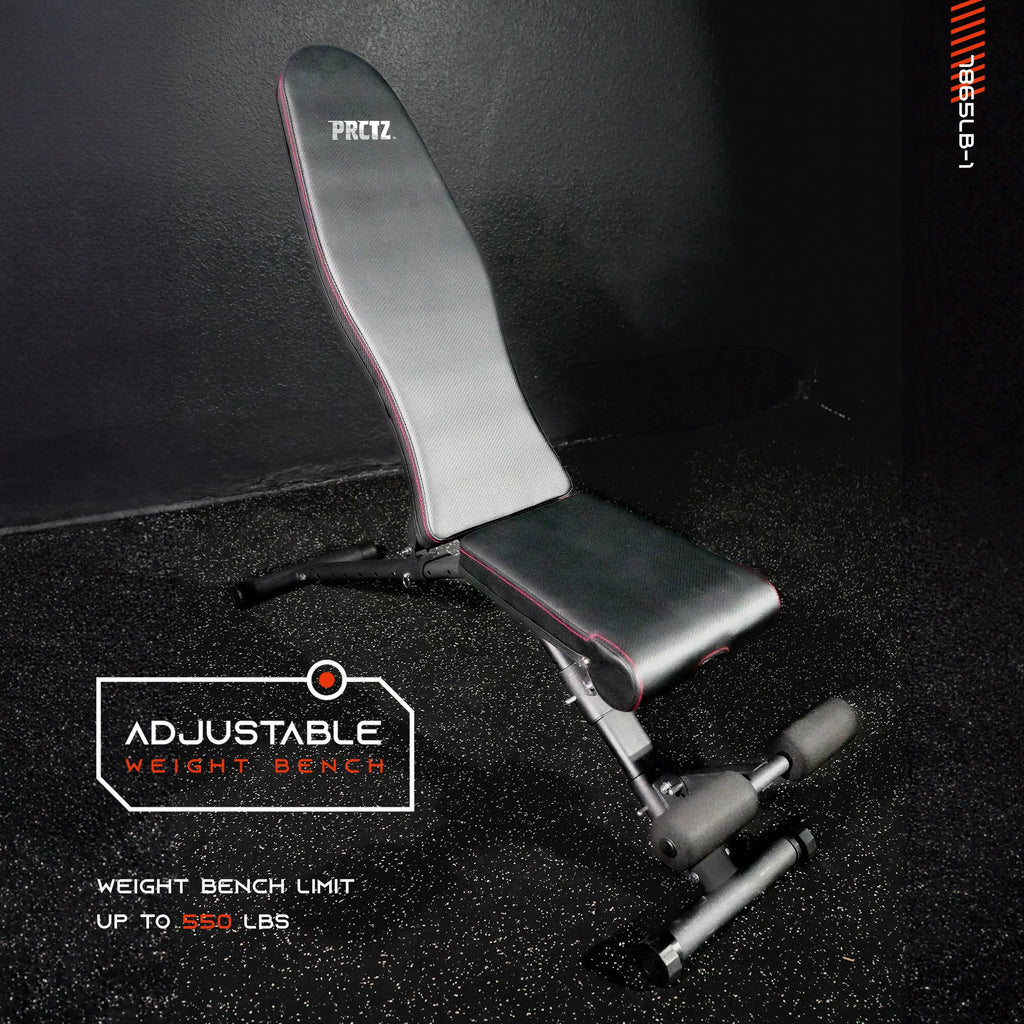 Two-Piece Olympic Weight Bench with Squat Rack B7851